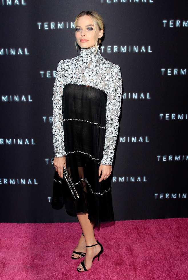Margot Robbie in coctail dress