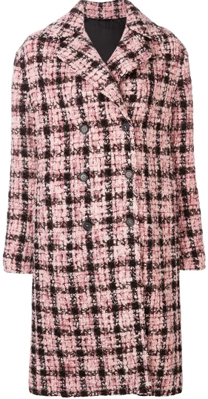 ERMANNO SCERVINO double breasted check coat