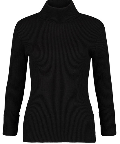 Rib Knit Roll Neck Jumper