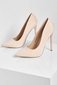 Pointed Toe Glossy Heel Pumps