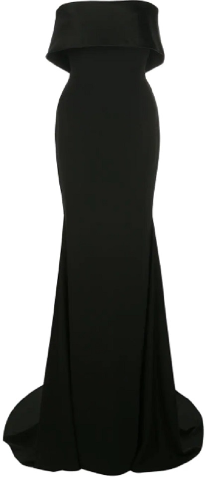 ALEX PERRY folded top evening dress
