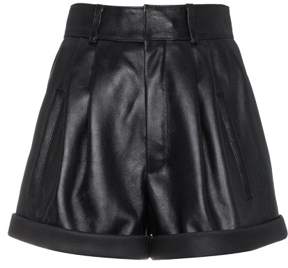 SAINT LAURENT high-waisted leather shorts